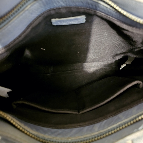 Madewell distressed Gray Leather crossbody Tote Bag - Picture 3 of 13